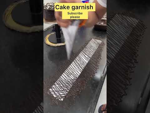 Chocolate garnish / cake garnish / #chocolategarnishtechniques #garnish #garnishes #shorts #cake