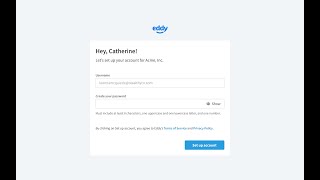 How to set up your Eddy account