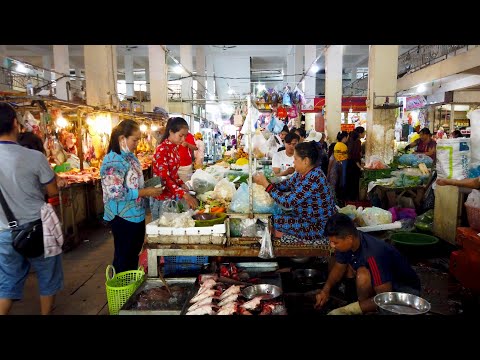 Food Tour At Chamkar Doung Market - People Activities And Foods
