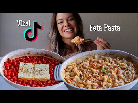 Baked Feta Pasta MUKBANG! Viral TikTok Recipe!
