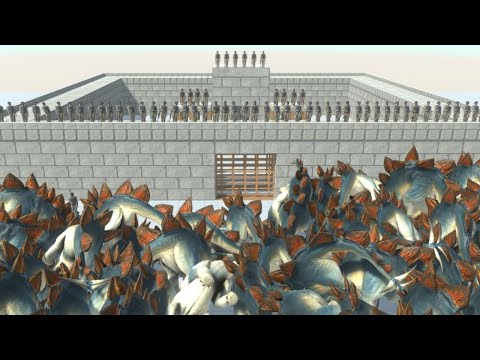 100 Commando Bo vs 100 Herbivore Dinosaurs Army Animal Revolt Battle Simulator