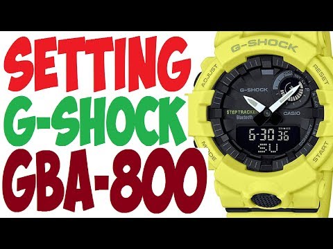 Casio G-Shock GBA-800 STEP TRACKER manual 5554 to set time