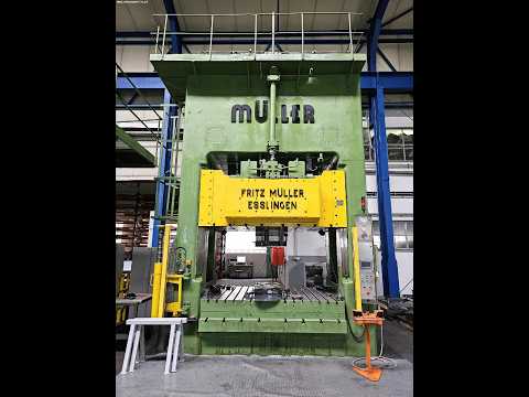 H Frame Hydraulic Press FRITZ MULLER ZE 625-4 1980