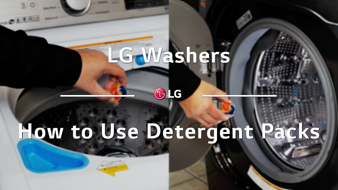 Watch video LG Washers - How to Use Detergent Packs Now LG Washers - How to Use Detergent Packs