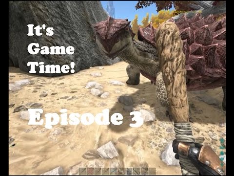 Ark: Survival Evolved- Carbonemys taming with Clubs! (Gameplay)