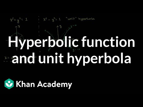 Hyperbolic functions and the unit hyperbola | Hyperbolic functions | Precalculus | Khan Academy