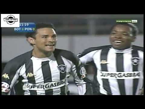 Botafogo 4x2 Ponte Preta - Brasileirão 2005 - Gols com Hino - Eduardo Moreno