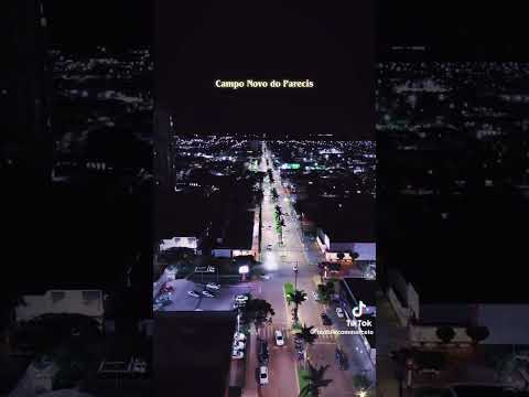 Cidade de Campo Novo do Parecis-MT | Vista de noite através de drone. #shortsviral #drone #City