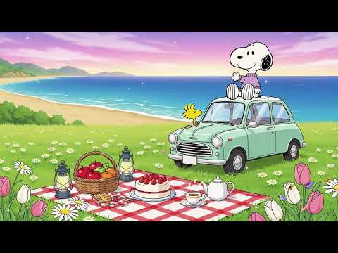 Snoopy’s Summer Roadtrip Picnic 🚗 Relaxing Lofi Beats for Calm, Focus