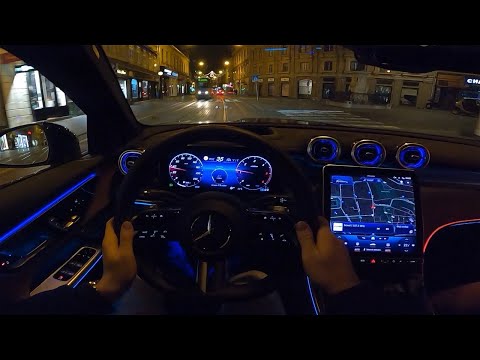 2023 Mercedes-Benz GLC Fahren bei Nacht POV -CRAZY AMBIENT LIGHT options