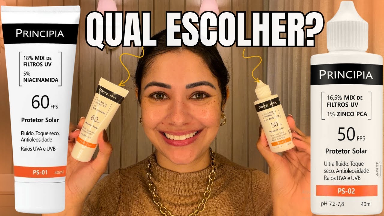 Comparativo: Protetores Solares Principia PS-01 vs PS-02 | Qual é o Melhor para sua Pele?