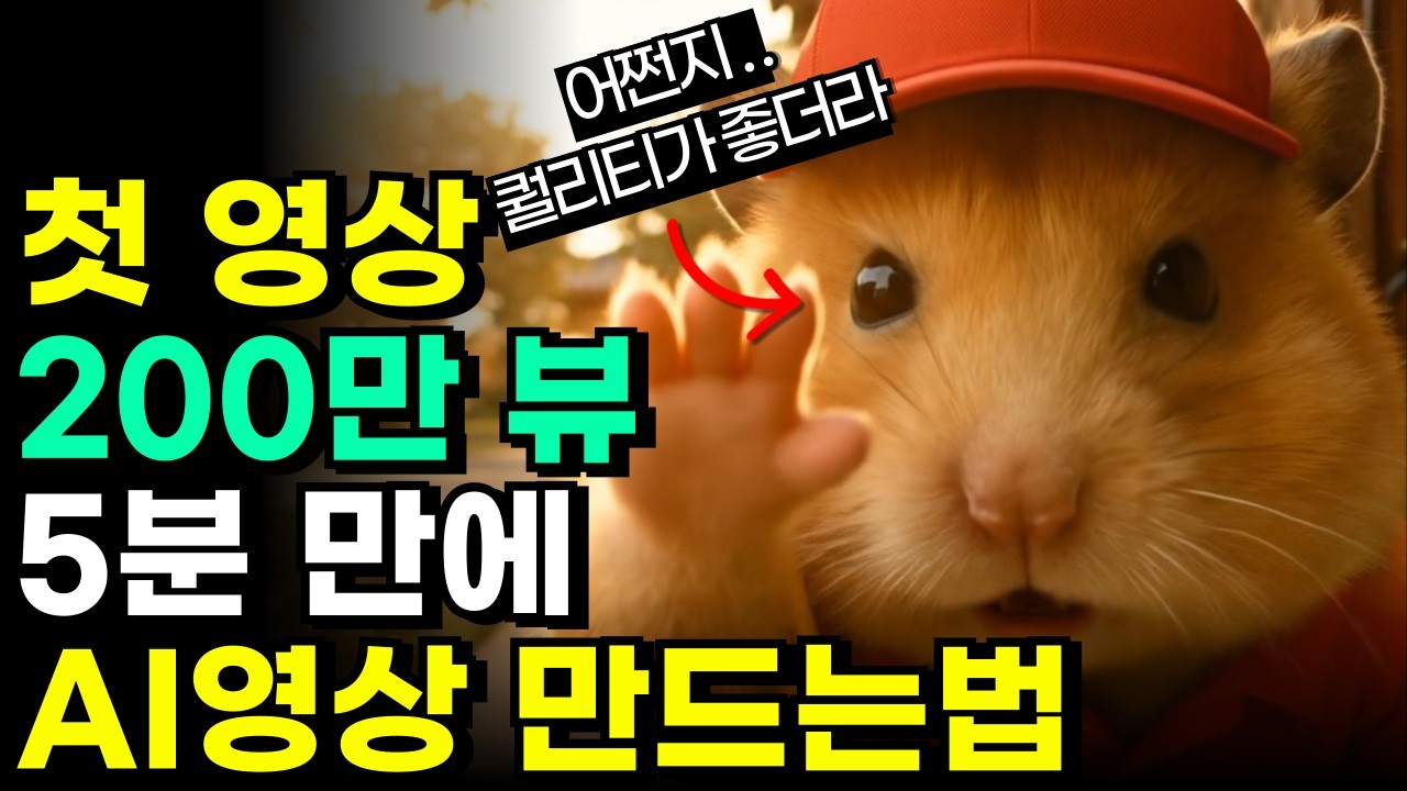 첫 영상 200만 뷰. 초간단 5분 만에 AI 동물 릴스,쇼츠 만드는 법 (초보자 필독, …
