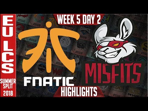 FNC vs MSF Highlights | EU LCS Summer 2018 Week 5 Day 2 | Fnatic vs Misfits