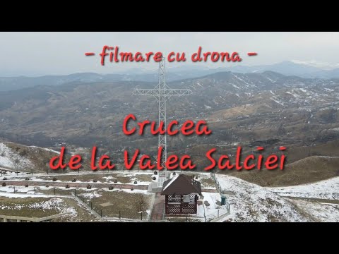 Crucea monument Valea Salciei, jud Buzău - filmare cu drona