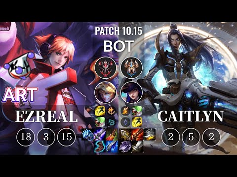 RJ Art Ezreal vs Caitlyn Bot - KR Patch 10.15
