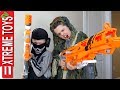 Nerf Battle Black Ops Edition! Cole Attacks Ethan with a Nerf Modulus Blaster!