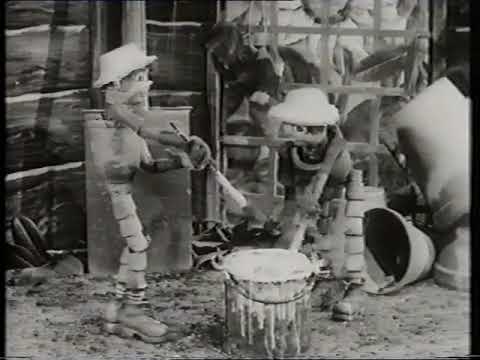 Flowerpot men clip 1950s BBC