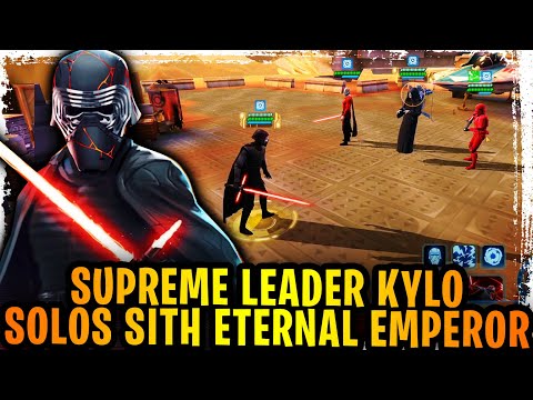 Supreme Leader Kylo Solos Sith Eternal in Grand Arena! Jango Amazing on Defense + BEWARE OF JAWAS