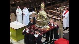 preview picture of video 'Installation du buste de saint Lambert dans la cathédrale de Liège'