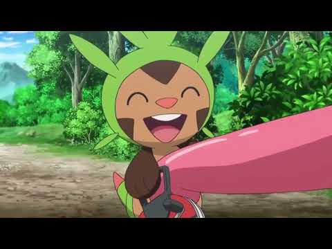 Poke TV Specials: Chespin, Pancham measures Greninja's Tongue