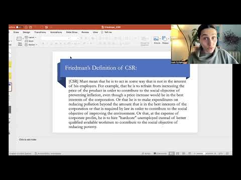 Lecture: CSR & Friedman (Part 2)