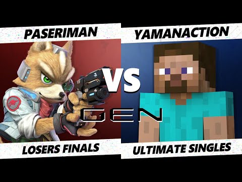 Gen 1.1 Losers Finals - Yamanaction (Steve) Vs. Paseriman (Fox) Smash Ultimate - SSBU