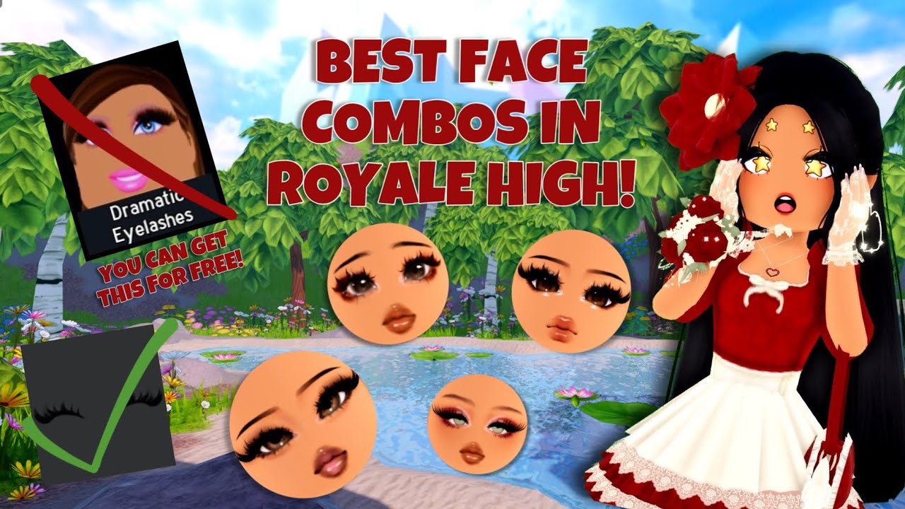 BEST FACE COMBOS 😍 *FREE DRAMATIC LASHES* In Royale High 🏰