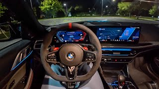 2025 BMW M4 CS - POV Night Drive (Binaural Audio)