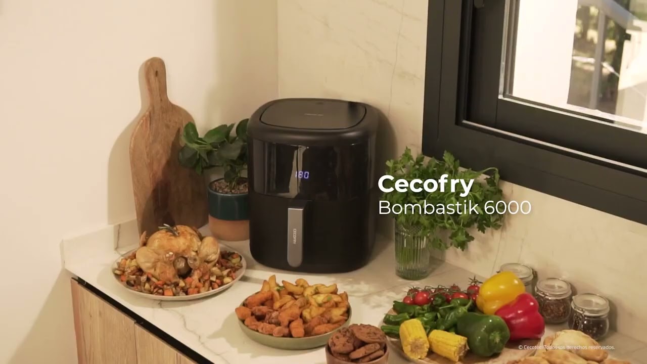 Мультипечь (аэрогриль-фритюрница) CECOTEC Cecofry Bombastik 6000 (CCTC-04992) video preview