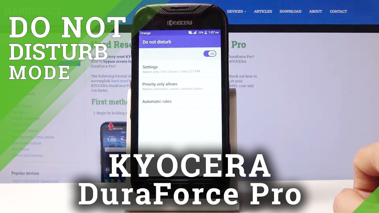 How to Activate Do Not Disturb Mode in KYOCERA DuraForce Pro - Silent Mode