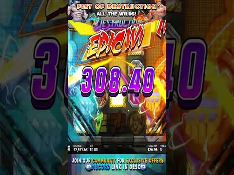 Thumbnail for video: Fist of Destruction Eruption Slot Goes BIG
