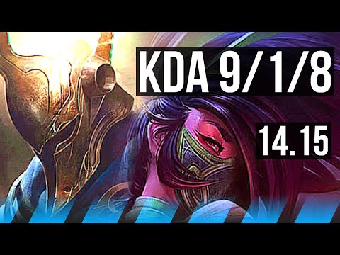 PANTHEON vs AKALI (MID) | 9/1/8, Dominating, Rank 11 Panth | NA Challenger | 14.15