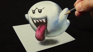 👻How to Draw Ghost  - Drawing 3D Boo Ghost for 