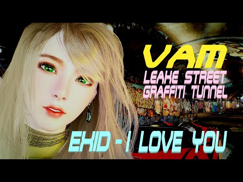 VaM 4K60F EXID - I LOVE YOU (이엑스아이디 - 알러뷰), Dance in Leake Street Graffiti Tunnel, MMD, ダンス