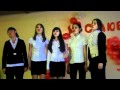 песня "Любимая школа" в исполнении девушек 10-б класса. 