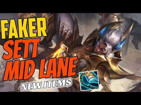 T1 Faker Plays SETT Mid vs Aatrox - Challenger Gameplay - New Items Season 11 - Stridebreaker