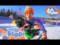 Blippi Learns How To Snowboard BEST OF BLIPPI TOYS Christmas Videos For Kids