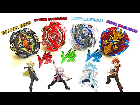 4 SPIN EMPERORS TOURNAMENT | Lost Longinus Vs Storm Spriggan Vs Xeno Xcalibur Vs Zillion Zeus |