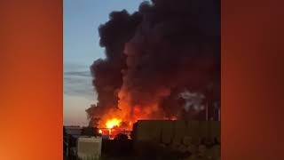 Wideo1: Po�ar hali z odpadami w Ciepiel�wku (pow. Wschowa)