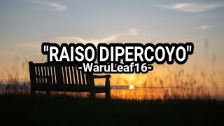 Download lagu RAISO DIPERCOYO WARULEAF16 Lirik... mp3