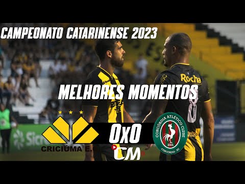 CRICIÚMA 0 X 0 CONCÓRDIA | MELHORES MOMENTOS | 1ª RODADA CATARINENSE 2023