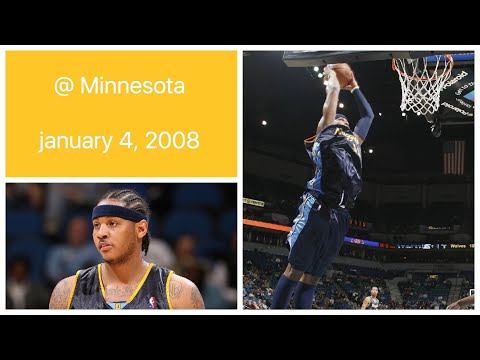 Carmelo Anthony 26 pts @ Minnesota Timberwolves Highlights (january 4, 2008)