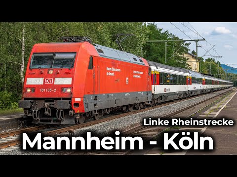 Abschied vom EuroCity - EC 8 | 4K Führerstandsmitfahrt: Mannheim - Köln | Linke Rheinstrecke & BR101