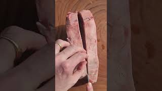Cutting a Ribeye into a Heart shape! #shorts