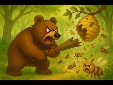 English Story for Kids The Bear and The Bee