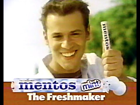 Mentos Mints Retro TV Commercial 1997 * Mentos The Freshmaker * Foo Fighters 'Big Me' Footos parody