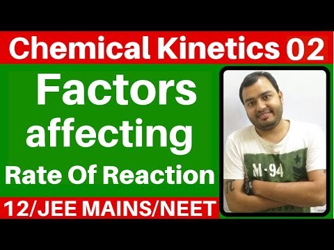 Chemical Kinetics 02 : Factors Affecting Rate of Reaction - 7 Factors JEE MAINS/NEET