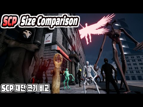 SCP size comparison 3d (SCP 재단 크기 비교) (feat. siren head)
