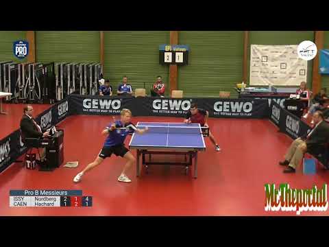 Table Tennis French Pro B 2018/19 - Antoine Hachard Vs Hampus Nordberg -