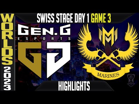 GEN vs GAM Highlights | Worlds 2023 Swiss Stage Day 1 Round 1 | GEN.G vs Gigabyte Marines
